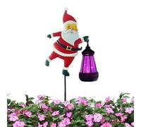 ulapithi Noël Lampe de sol d'extérieur avec motif Père Noël | Idéal pour jardin, chemin, avenue, patio, paysage, cour, ferme et décorations festives