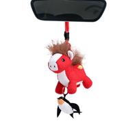 ulapithi Pendentif en peluche pour porte-clés - rembourré porte-bonheur - Ornement en peluche du cheval lunaire chinois, pour étudiants, petite amie, femmes, filles, école, voyage, voyage et sac à