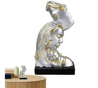 ulapithi Sculpture Couple,Sculpture Romantique Avec Baiser | Décoration Saint Anniversaire Mariage Maison Salon Bureau Bibliothèque