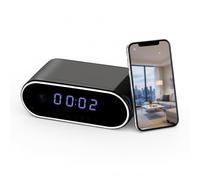 ULar Alarm Clock Camera 2-in-1 HD WiFi Camera, WiFi & AP Hotspot Remote Viewing, Local Storage, 2600mAh Battery No Audio (Only Camera)