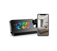 ULar Digital Clock Camera, 4K UHD, 2-in-1 Multifunction: Projection Time & Real-Time Recording, WiFi6, Remote Live View Via Phone No Audio (with 16GB SD Card)