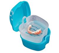 Ularma Prothèse dentaire Salle de Bain Boîte de Cas Soins Dentaires Faux Dents Stockage Boîte de avec Suspendu NET Conteneur