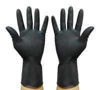 Ulawellor Gants en Latex Réutilisables pour Teinture de Cheveux Texturés Épais Sans Poudre Antidérapants Respirants Confortables pour Salon de Coiffure et Soins(M)