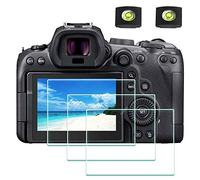 ULBTER Film de Protection d'Ecran pour Canon EOS R6 EOS R7 Appareil Photo et Housse de Sabot, Verre Trempé Optique 0,3mm Dureté 9H Anti-Rayure Anti-Bulle -Lot de 3