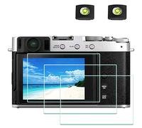 ULBTER Film de Protection d'Ecran pour Fujifilm X100VI X100V X-E4 Fuji XE4 et Housse de Sabot, Protecteur pour Fujifilm X-E4 Verre Trempé Optique 0,3mm Dureté 9H Anti-Bulle -Lot de 3