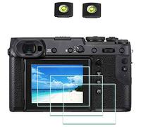 ULBTER Film Protection d'Ecran pour Fujifilm GFX 50R 50S GFX 50S II Fuji GFX50S II GFX50R et Housse de Sabot, Protecteur Verre Trempé Optique 0,3mm Dureté 9H -Lot de 3