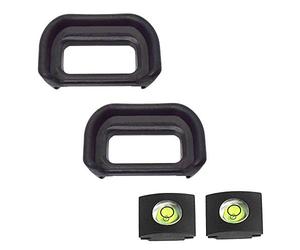 ULBTER Oeilleton Caoutchouc pour Viseur Sony Alpha A6600 a6400 a6500 6600 6500 6400 FDA-EP17 avec Niveau à Bulle et Cache Griffe - Lot de 2