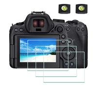 ULBTER Protection écran pour Canon EOS R6 Mark III / R6 Mark II et protecteurs sabot, verre trempé 0,3 mm Dureté 9H Anti-rayures [Lot de 3 + 2]