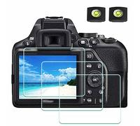 ULBTER vitre protection pour Nikon D3500 D3400 D3300 D3200 D3100 et Housse de Sabot, D3500 Verre Trempé protection ecran 0,3mm Dureté 9H Anti-Rayure Anti-Bulle -Lot de 3