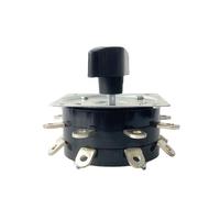 ULBTLUOYV Interrupteur à souder KDH-40/2-8, contacteur 8 positions, deux pôles, 16 broches, 40 A, pour machine à souder, broche rotative en cuivre, argenté.