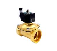 ULBTLUOYV Vanne solénoïde électrique à eau, 24 V CC, 12 V, 110 V, 36 V, 220 V, 1/2 pouces, 3/4 pouces, 1 pouce, 1-1/4 pouces, 1-1/2 pouces, 2 pouces, normalement fermée(BSP-380VAC,3/4")
