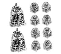 ULDIGI 10 Pièces Bell Charms Vintage Pendant Lightweight Inspirational Six-word Design Handmade Alloy For Women Bracelets Necklace DIY Accessories