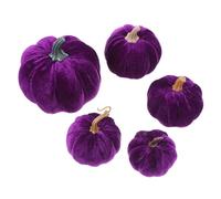 ULDIGI 10 Pièces Citrouille en Mousse De Flanelle Ornement De Citrouilles De Récolte Accessoire De Photographie De Citrouille Décoration De Table Citrouilles Mini Citrouilles Violet,Mauve