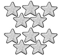 ULDIGI 10 Pièces Écussons Thermocollants Étoiles Argentées en Sequins pour Vêtements et Paquet, Décoratifs et Faciles à Appliquer, pour DIY et Atelier de Couture