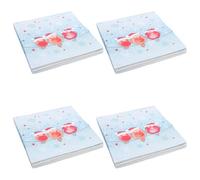 ULDIGI 100 Pièces Cocktail Napkins Birds Printed Disposable Paper Napkins for Shower Birthday Party Elegant Soft Party