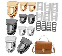ULDIGI 12 Ensembles Bag Making Clasps Press Buckle Locks For Handbags And Purses Metal Tuck Lock Closures In Colors And Easy Installation Hardware For Bag Crafting