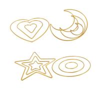 ULDIGI 12pcs Anneau Metal Lune Étoile Cœur Pour Attrape-rêves Décoration Maison Diy Craft