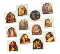 ULDIGI 12pièces Lot De Autocollants Muraux Trou De Souris Décoration Intérieur Chambre Garçon Fille Sticker Angle Pour Vitrine Mur Surfaces Lisses