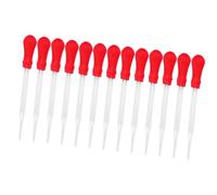 ULDIGI 13 Pièces Compte-gouttes en Verre Embout en Silicone Rouge, Portable et Léger, pour Expériences la Maison L'école, pour Manipuler de Petites Quantités de Liquide