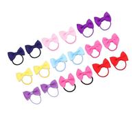 ULDIGI 18 pcs Élastiques Cheveux avec Nœud Boutique Bandeaux Élastiques Grosgrain pour Bébés Filles Garçon Fille Tenue Confortable et Résistante pour Queues de Cheval Couleur Aléatoire