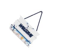 ULDIGI 1pièce Panneau Bois Suspendu De Bienvenue Style Méditerranéen Pour Décorer Votre Entrée Maison De Plage Ou Classe Plaque Accueillante Pour Toutes Les Saisons