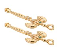 ULDIGI 2 Pièces Lot de Pendentifs Cuivre Astrologie avec Strass Charms Rétro pour Bijoux DIY Bracelets Colliers Porte-clés Sac Accessoires Vintage Style Chinois