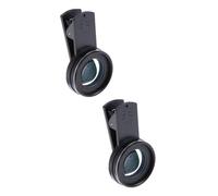 ULDIGI 2 Pièces loupe Caméra Objectif vidéo pour téléphone Portable Objectif Macro 15x 4k grossissant elargisseur Daile zoomigurumi lentille de téléphone Externe lentille Optique Black