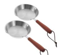 ULDIGI 2 Pièces Mini Casserole En Inox Poêle à Frire Crêpes à La Poêle Antiadhésive Wok à Induction Petite Poêle Antiadhésive Induction Poêles Antiadhésives Antiadhésif Acier Inoxydable