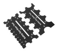 ULDIGI 2 Pièces Outil de Mesure pour Yeux de Sécurité Plastique Règle de Précision pour Placement Yeux de Poupée et Peluche Accessoire DIY pour Création Artisanale Lot