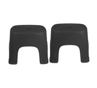 ULDIGI 2 pièces Tabouret de Toilette Plastique Léger et Antidérapant Marchepied pour Adultes et Tout-Petits Tabouret de Salle de Bain Portable PVC Lot de Noir