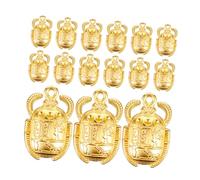 ULDIGI 20 pièces Charms Scarabée Métal Vintage pour Bijoux DIY Pendentifs Ancien Scarabée Égypte Accessoires Créatifs pour Colliers Bracelets et Porte-clés Or et Chic