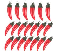 ULDIGI 20 pièces Miniature Resin Pepper Charms For Jewelry Making DIY Earrings Keychains Accessories Food-themed Craft Pendants