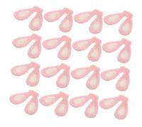 ULDIGI 20 Pièces oreilles de lapin bricolage décorations de cheveux décoration de pinces à cheveux bricolage hair charms mignonette décoration d'accessoires pour cheveux en tissu rose