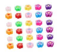 ULDIGI 200 Pièces Handmade Polymer Clay Flower Charms For Jewelry Making DIY Earrings Bracelets Necklaces Lightweight Smooth Pendants Craft Supplies