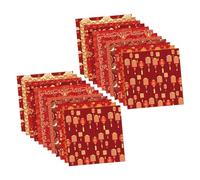 ULDIGI 24 Feuilles Papier De Scrapbooking Chinois Décor Papier Pour Le Bricolage Papier De La Fête Du Printemps Papier Rétro Bricolage Artisanat En Papier Bloc-notes Journal Lettre Rouge
