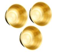 ULDIGI 3 pièces Lot de Bols Cuivre pour Temple Bols Laiton Cérémonie Bouddhiste Multifonction Décoration Intérieure et Culte Petite Moyenne et Large