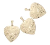 ULDIGI 3 Pièces Pendentif Cœur Locket avec Cadre Photo Ouvrable Bijou DIY Élégant pour Souvenirs Personnels Cadeau Saint-valentin Féminin et Masculin