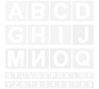 ULDIGI 36 pièces Pochoirs Lettres Réutilisables Plastique Multi-fonction Pour Peinture DIY Mur Artisanat