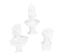 ULDIGI 3pièces Sculpture Plâtre Buste Statuaire Figurines De Grecque pour Décoration Intérieur