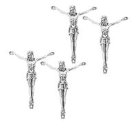 ULDIGI 4 Pièces Accessoires de Fabrication de Croix Religieuse Alliage Composants Solides de Crucifix Jésus pour Décoration DIY Foi Catholique Fournitures Artisanales Métal pour