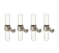 ULDIGI 4 Pièces Boutons de Meuble en Acrylique, Ronds Argentés | Alliage de Zinc et Acrylique, Surface Lisse Peu Marquante, Remplace des Anciens Modèles, Usage Quotidien Style Aléatoire