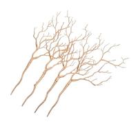 ULDIGI 4 Pièces Branches Artificielles Dorées Décoratives Faux Corail pour Vase et Arrangement Floral Mariage Noël Halloween