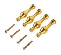 ULDIGI 4 Pièces Connecteurs de Quincaillerie en Or 7/32 Pouce | Métal, Finition Dorée Élégante, pour Rails de Galerie D’armoire et Installation de Vitrine en Verre