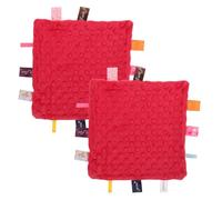 ULDIGI 4 Pièces mouchoir doudou bébé couvertures en peluche pour bébé linge de de bébé accesoire bebe - Serviette bébé apaiser mouchoir serviette apaisante peluche courte Green