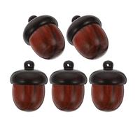 ULDIGI 5 Pièces Pendentifs Glands Bois Ouvrables Boîte Noisette pour Bijoux DIY Pendentif Rangement Pratique Ornements Suspendus pour Fêtes de Noël