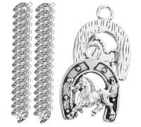 ULDIGI 50 pièces Breloques Cheval Alliage Léger pour Bijoux DIY Pendentifs Collier Porte-clés Artisanat Créatif Accessoires Suspendus Western Cow-boy