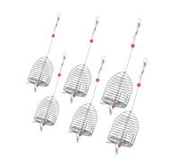 ULDIGI 6 Pièces Cage à Appâts de Pêche en Acier Inoxydable pour Pêcheur | Portable, pour Écrevisses et Gros Poissons, Conserve L’appât Frais, Usage en Aventures de Pêche
