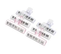 ULDIGI 6pcs Clips de Partition Transparente en Acrylique pour Piano Prise Forte et Design Portable, pour Concerts et Performances Musicales