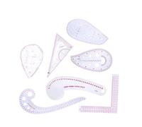 ULDIGI 7 pièces Lot de Règles Couture Multifonctions Acrylique Transparentes Outils de Mesure Précis et Flexibles pour Dessin Couture et Création DIY Kit Complet pour Tailleurs et