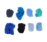 ULDIGI 8 Pièces Pelotes de Laine à Feutrer Bleue Bandes de Laine pour Feutrage à Aiguille Projets de Création Filage et Tissage